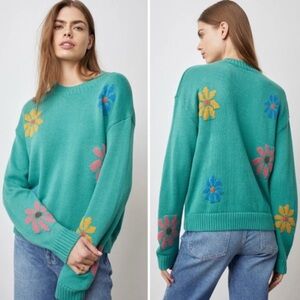 Rails Zoey Intarsia Flower Sweater